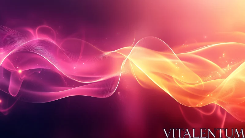 Flowing neon light waves cross in glowing abstract motion.