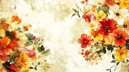 Autumn Reverie: Whimsical Bloom Cascade.