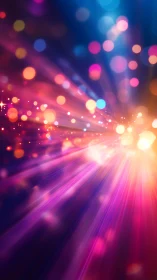 Nebula confetti erupts as prismatic light speeds past night