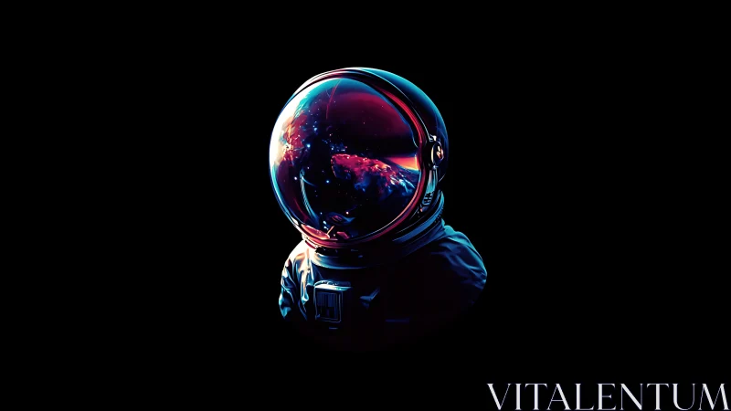 Dreamy space explorer gazing into glowing cosmic horizons.