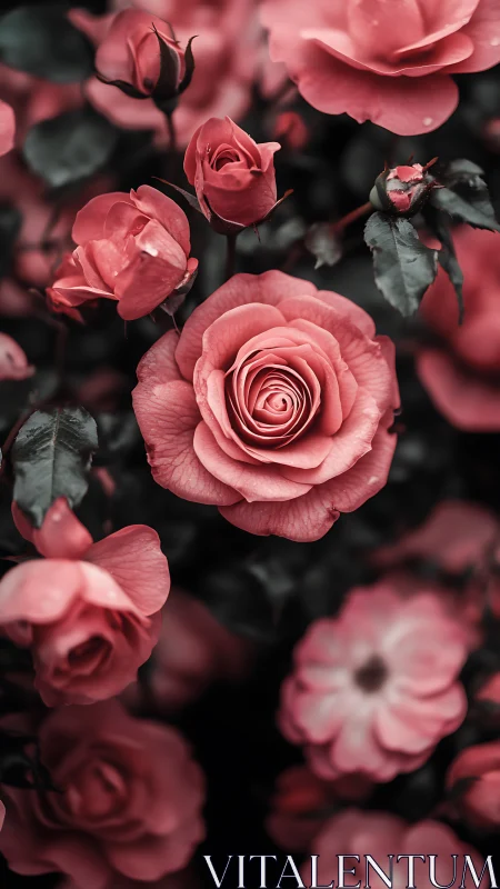 Blush-Hued Roses Dance: A Symphony of Velvet Petals.