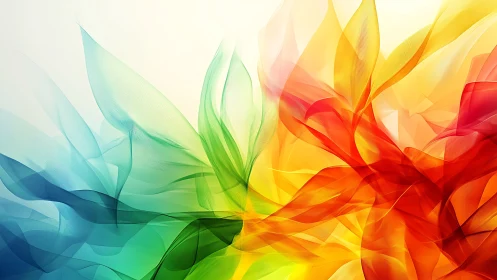 Colorful abstract waves in layered translucent motion.