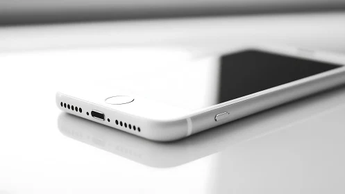 White Smartphone Bottom Port Detail