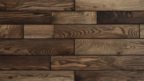 Warm staggered oak planks forming modern wood surface.