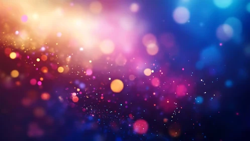 Colorful Bokeh Lights Abstract Background in Vibrant Digital Art.
