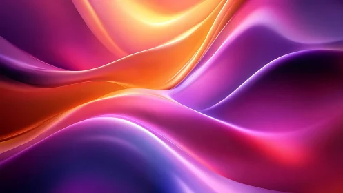 Luminous molten waves in radiant magenta and amber flowscape.