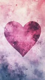 Grunge Heart: A Textured Testament to Love's Resilience.