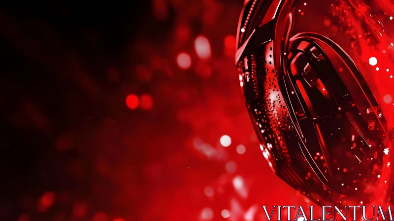 Futuristic Gaming Mouse Surrounded by Red Digital Effects.