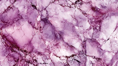 Purple crystalline stone surface shows fractured mineral network