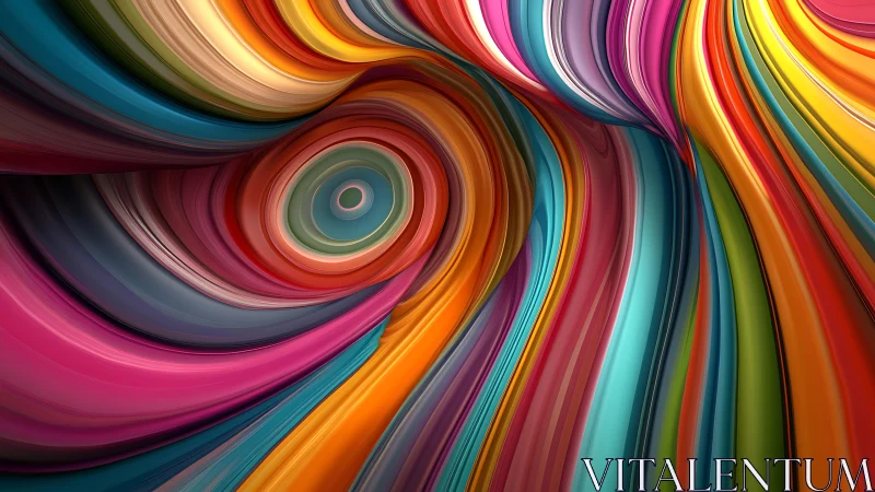 Layered chromatic vortex with dynamic radial striping composition.