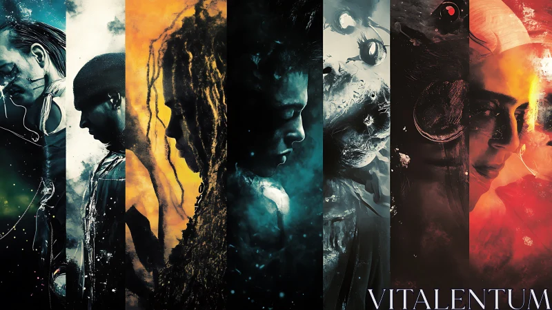 Fragmented side profiles reveal moody cinematic portraits