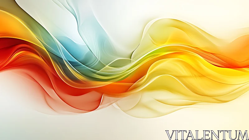 Sunlit ribbons of color drift across a luminous horizon.