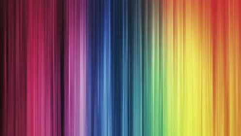 Glowing vertical rainbow stripes flow in a soothing color wave