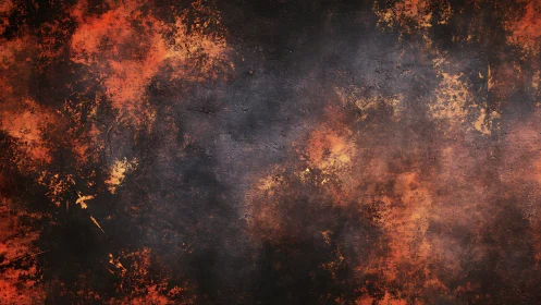 Layered textured surface with warm to cool color transition