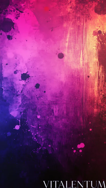 Vibrant magenta and indigo grunge gradient spreads vertically