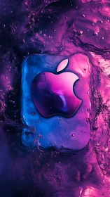 Neon liquid vortex cradles glowing tech emblem in motion.