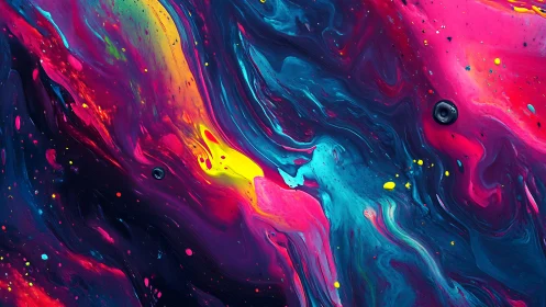 Neon rivers of liquid starlight spiral through cosmic paint