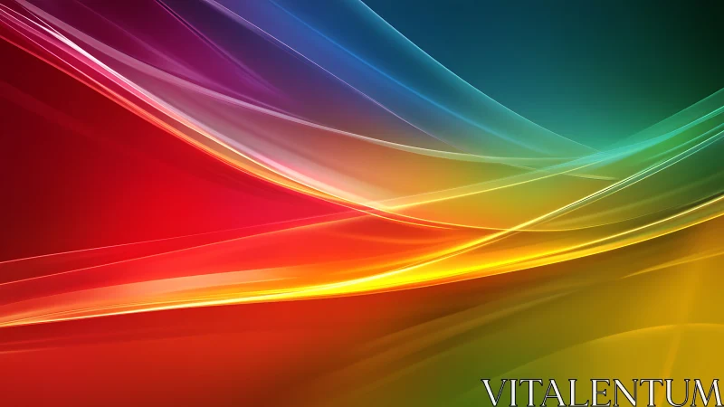 Vibrant spectrum waves curve across luminous gradient field.