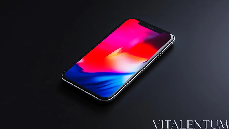 Modern Smartphone Display: Vibrant Gradient Wallpaper Design.