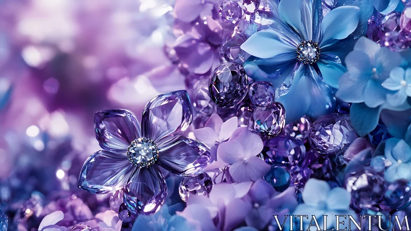 Crystalline Blooms Suspended in Prismatic Reverie.