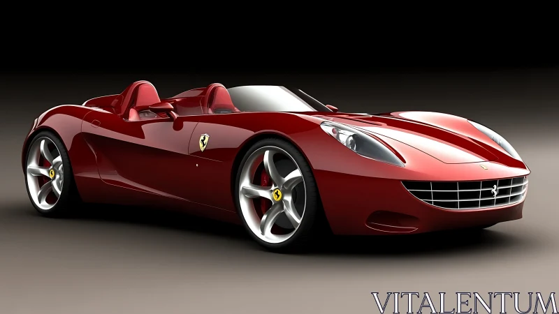 Crimson roadster concept showcases sculpted aerodynamic form.