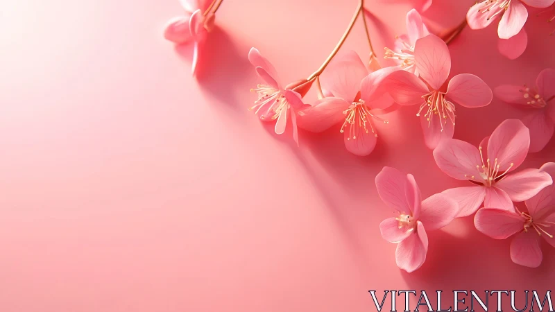 Delicate Pink Blossoms in Soft Light.