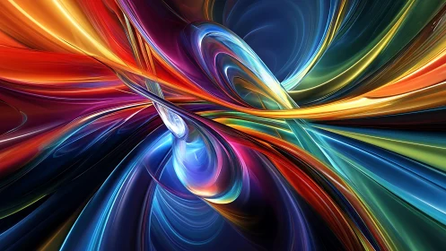 Swirling rivers of light weaving a joyful cosmic dance.