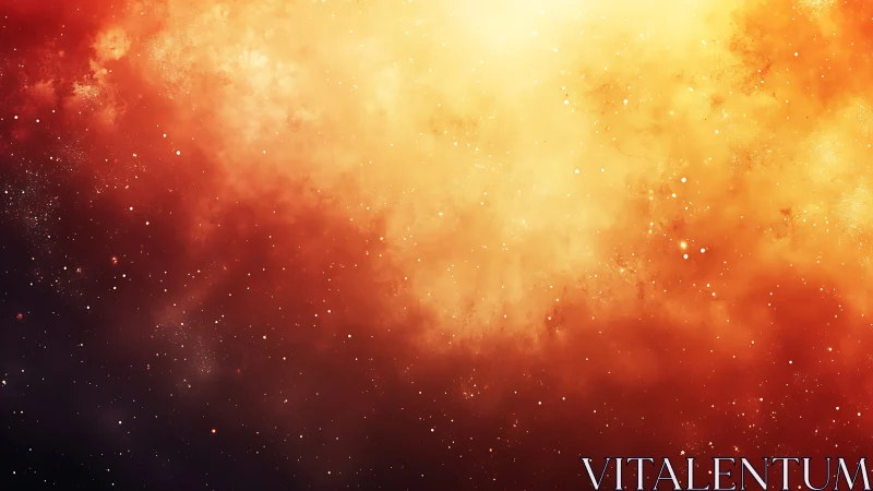 Golden nebula glow drifting across a quiet starfield.