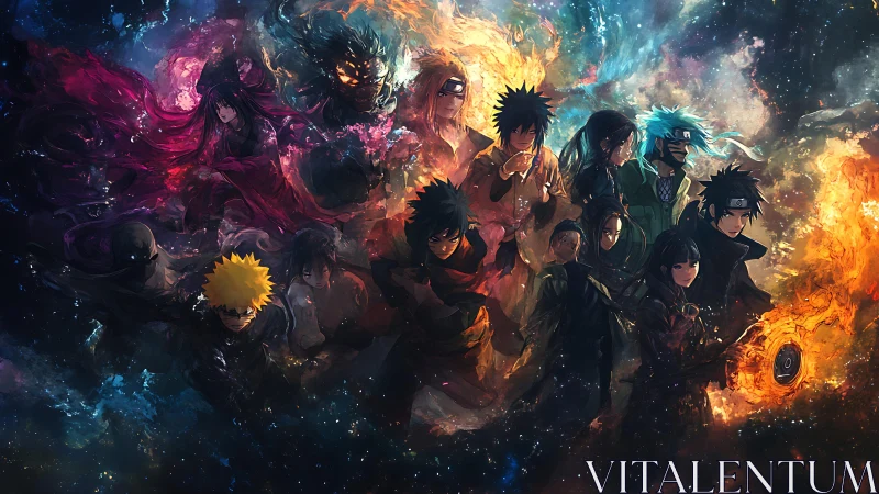 Legends gather in a swirling galaxy of fire and stardust.
