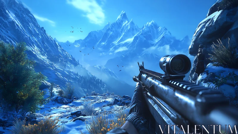 Alpine Tactical Environment: First-Person Sniper Composition.