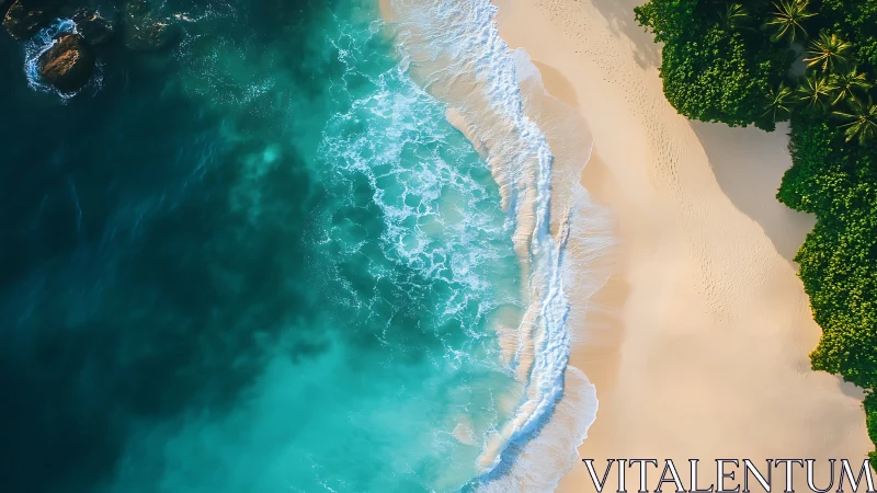 Turquoise Shoreline Embraces Golden Sands With Crystalline Clarity