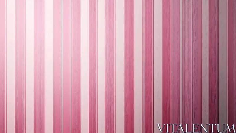 Vertical pink striped wall surface shows tonal rhythm in pattern
