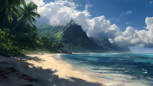 Tropical Paradise: Mountain Beach Meets Emerald Dreams.