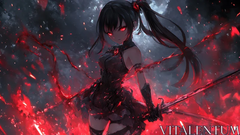 Midnight bladesinger carves crimson arcs through stormlight