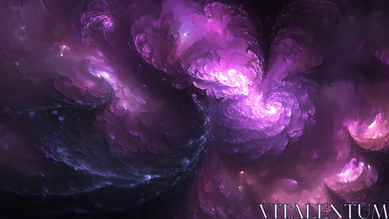 Nebula Whirlwinds in Blossoming Violet and Midnight Swirl.