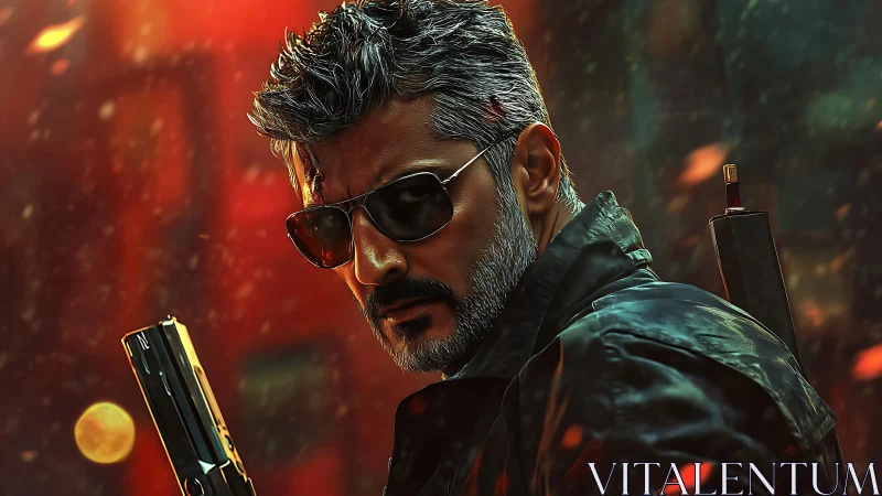 Midnight gunslinger turns neon ash into quiet resolve