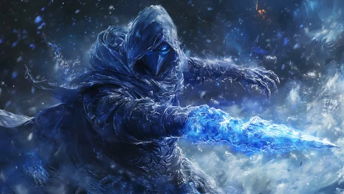 Frostbound reaper slices winter&rsquo;s storm with blazing ice