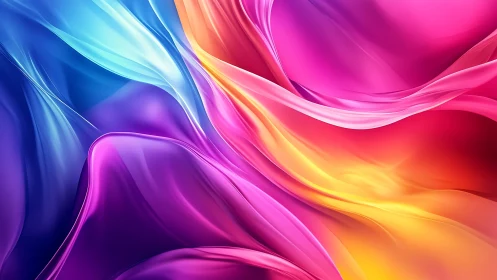 Flowing waves of vibrant color invite a bright, joyful mood