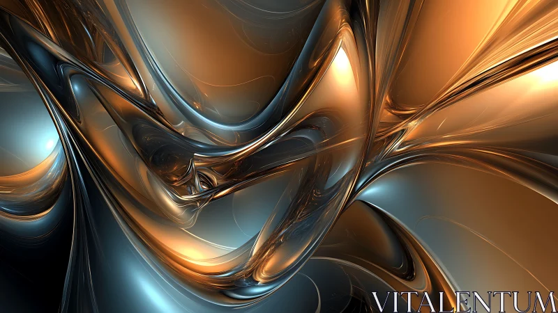 Molten metal daydreams swirling in soft bronze light.