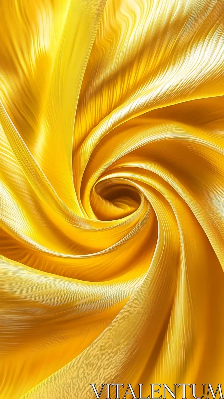 Golden silk vortex swirl with luminous flowing folds.