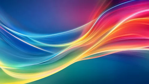 Glowing ribbons of color dance gently across a calm sky