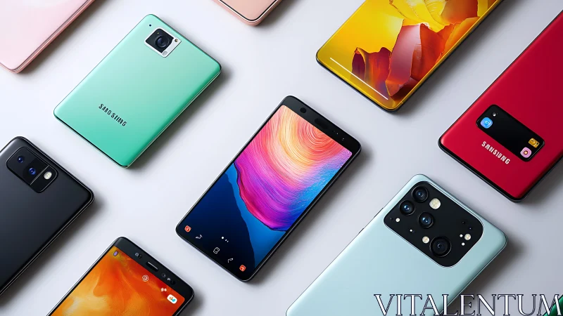 Samsung Galaxy Spectrum: Contemporary Devices in Vivid Color Harmony.