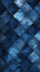 Midnight sapphire tiles weave a misty geometric dreamscape.