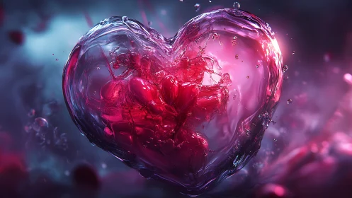 Luminous Heart: A Glowing Testament to Love and Wonder.