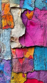 Peeling city-wall rainbow patched with stubborn vintage dreams.