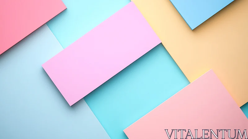 Pastel geometric paper layout in overlapping rectangles.