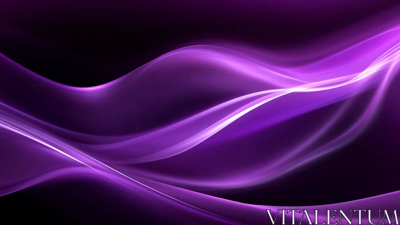 Soft violet light waves drift gently across a calm night