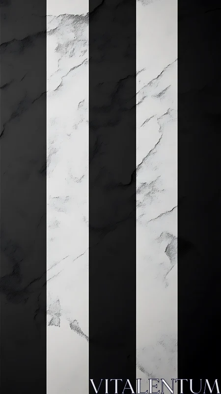 Vertical black and white marble stripe surface pattern.