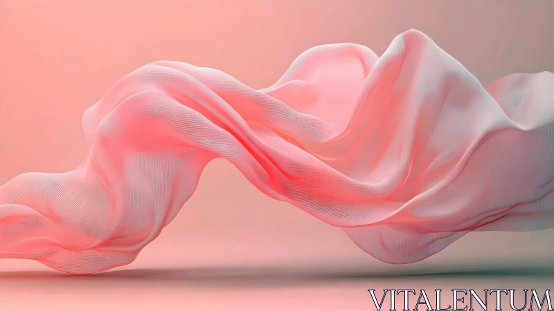 Blushing silk cloud drifting through a soft coral hush.