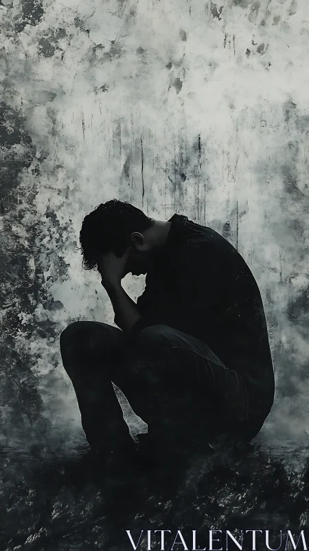 Quiet moment of reflection with a solitary, thoughtful soul.